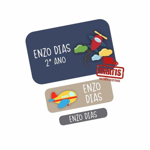 Etiqueta Escolar Menino 250 Unidades - Frete Grátis