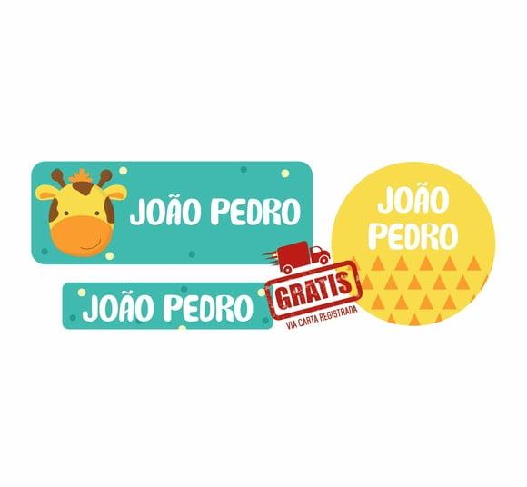 Etiqueta Escolar Menino 67 unidades - Frete Grátis