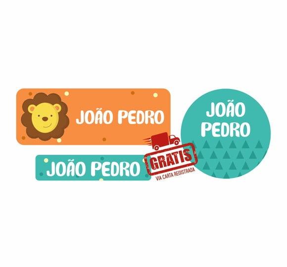Etiqueta Escolar Menino 67 unidades - Frete Grátis
