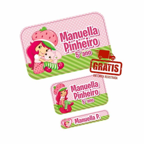 Etiqueta Escolar Moranguinho Frete Grátis