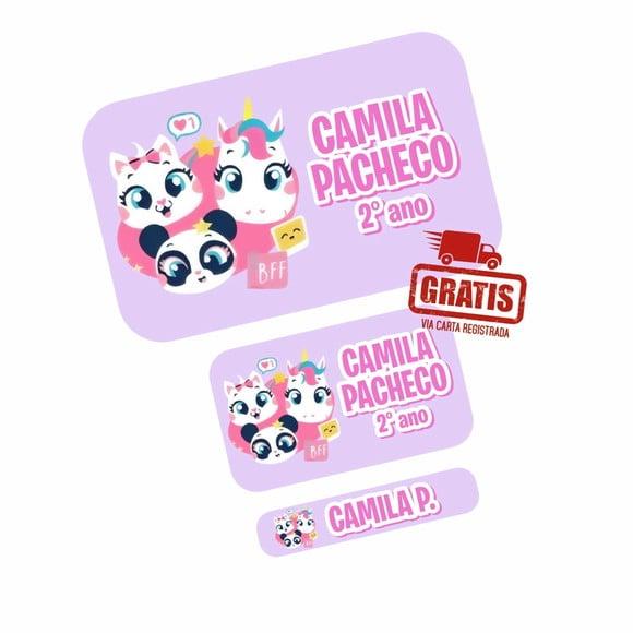 Etiqueta Escolar Multibichos Best Friend Puket