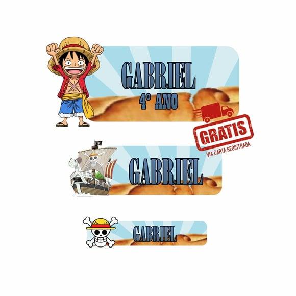 Etiqueta Escolar One Piece - 122 Unidades
