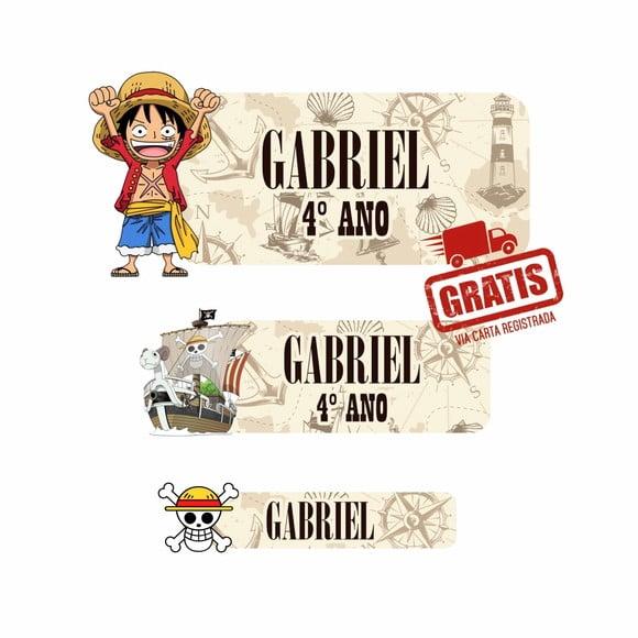 Etiqueta Escolar One Piece - 122 Unidades