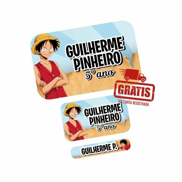 Etiqueta Escolar One Piece Frete Grátis