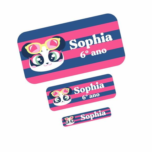 Etiqueta Escolar Panda Puket