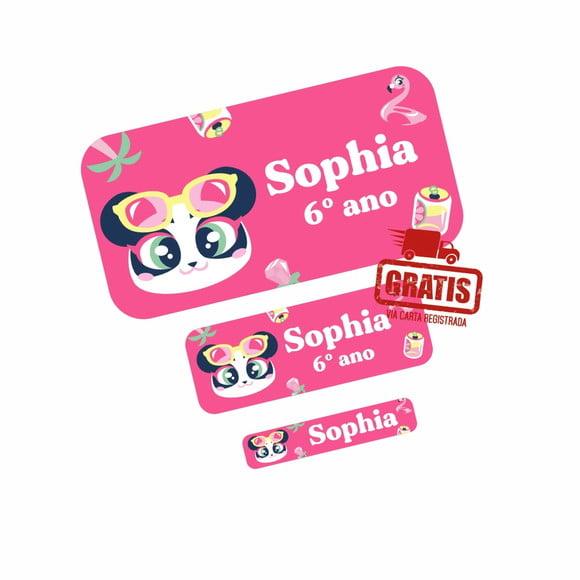 Etiqueta Escolar Panda Puket Frete Grátis