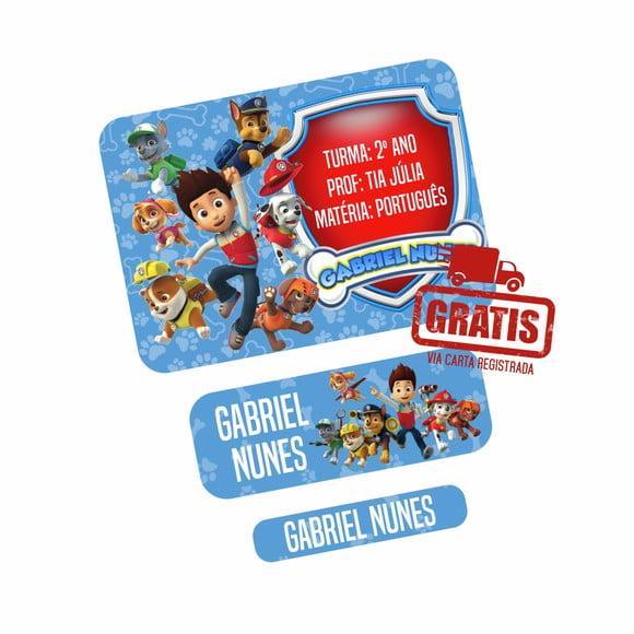 Etiqueta Escolar Patrulha Canina Frete Grátis