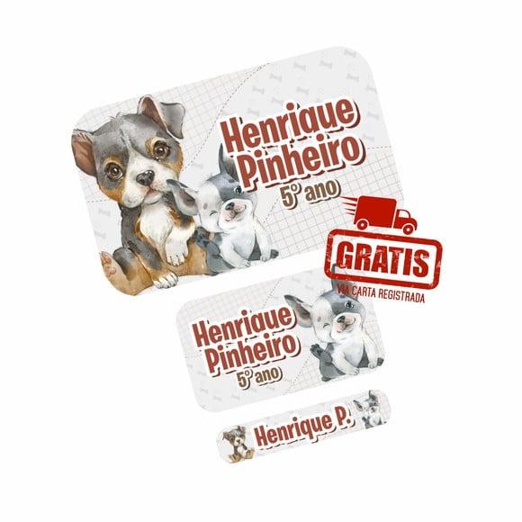 Etiqueta Escolar Pet Menino Frete Grátis