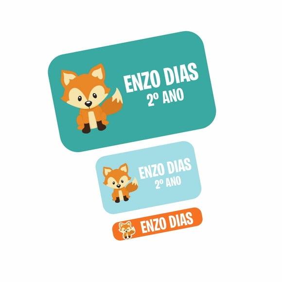 Etiqueta Escolar Raposa
