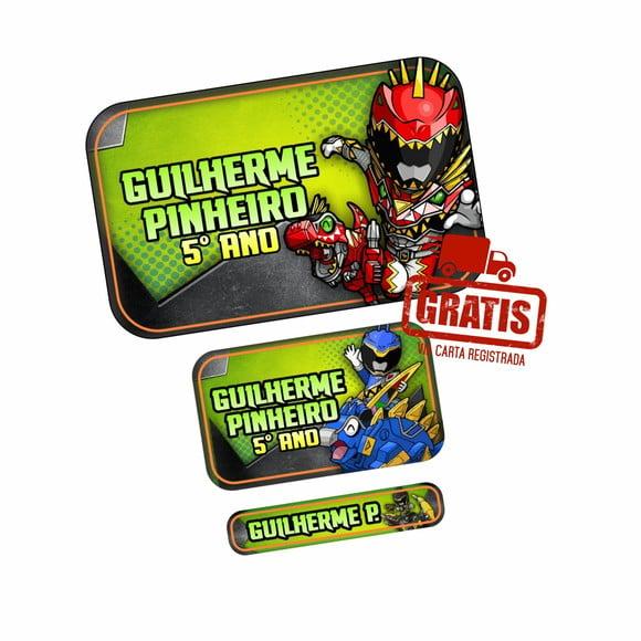 Etiqueta Escolar Power Rangers Frete Grátis