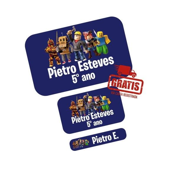 Etiqueta Escolar Roblox Frete Grátis