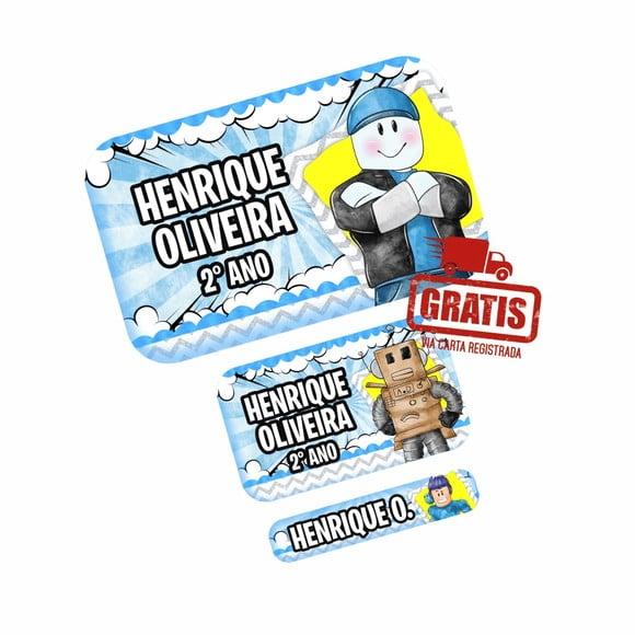 Etiqueta Escolar Roblox Frete Grátis