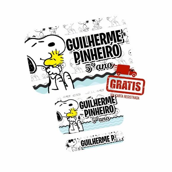 Etiqueta Escolar Snoopy Frete Grátis