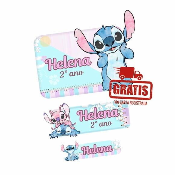 Etiqueta Escolar Stitch e Angel Frete Grátis