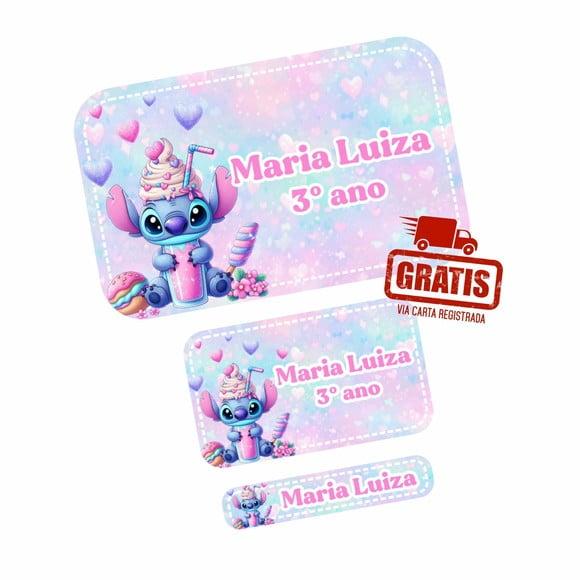 Etiqueta Escolar Stitch Frete Grátis