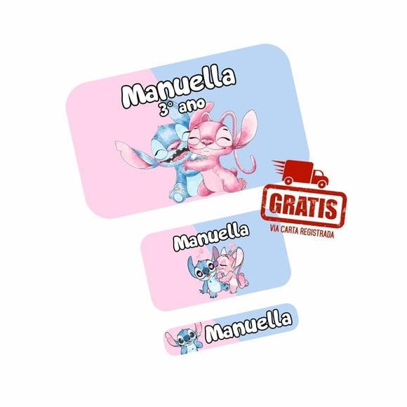 Etiqueta Escolar Stitch e Angel Frete Grátis