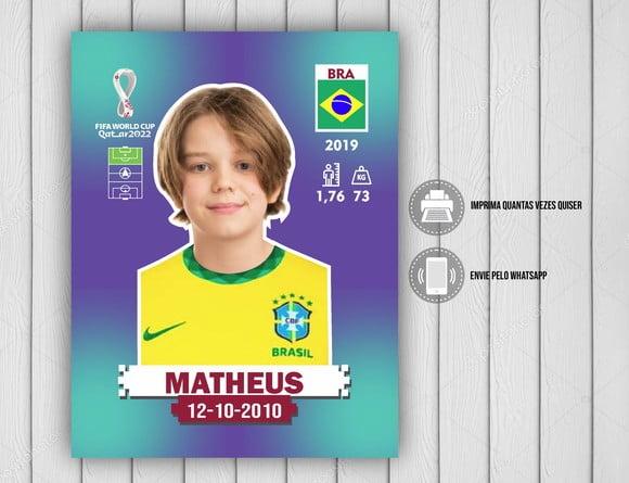 Figurinha Personalizada Copa do Mundo 2022 Arquivo Digital