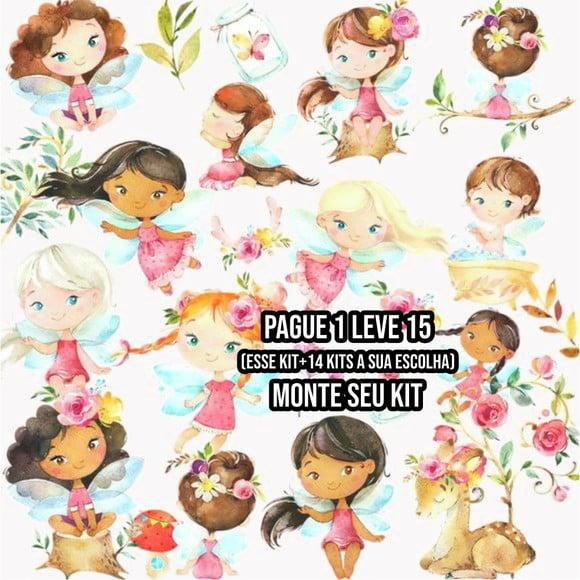 Kit Digital Fadas Aquarela
