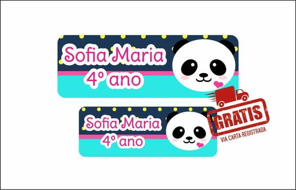 Kit DIGITAL Etiqueta Escolar Panda