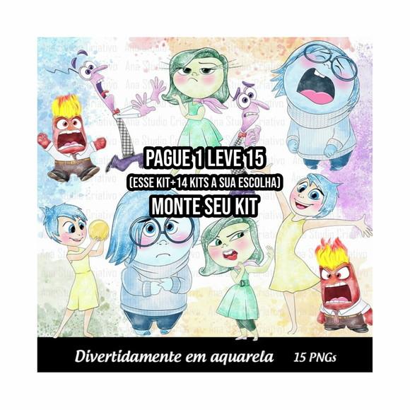Kit Digital Divertidamente Aquarela