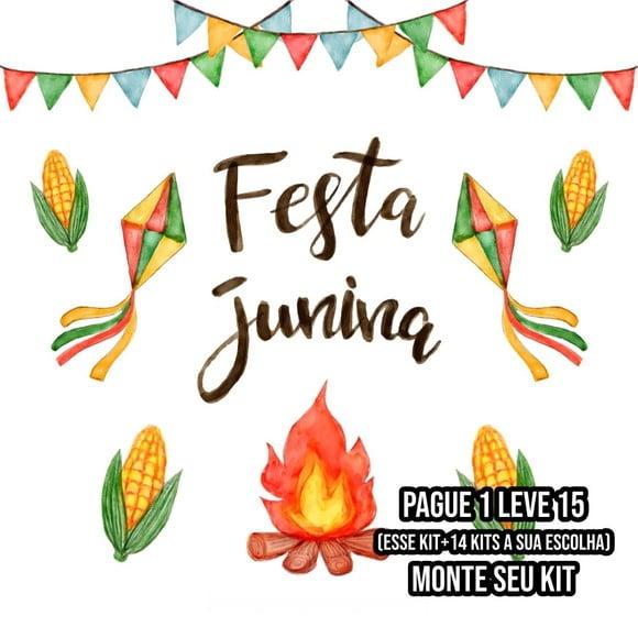 Kit Digital Festa Junina Aquarela
