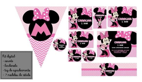 Kit Digital Minnie Rosa