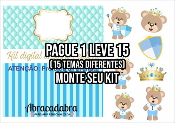 Kit Digital Ursinho Príncipe Azul Claro STUDIO+14 ARQUIVOS