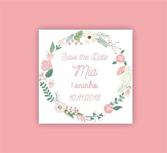 Save the Date Floral