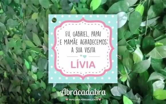 Tag de Agradecimento Maternidade Menina Digital