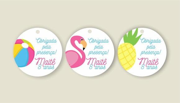 Tag de Agradecimento Pool Party - ARTE DIGITAL