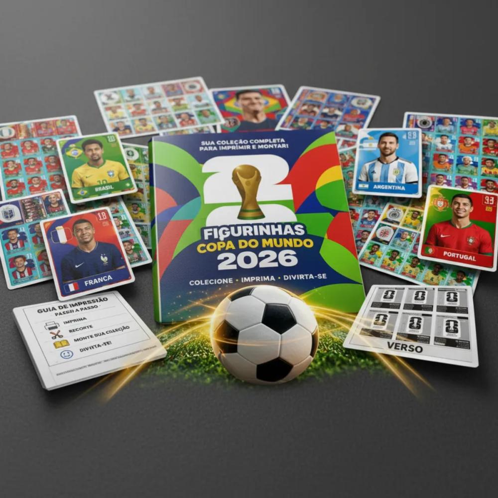 Arquivo Digital Figurinhas Copa do Mundo 2026 Pdf | Artesanou Marketplace