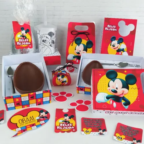 Arquivo Corte Kit Páscoa Mickey Mouse STUDIO E PDF+14 ARQUIV