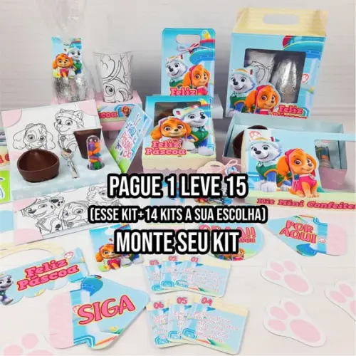 Arquivo Corte Kit Páscoa Patrulha Canina Studio e Pdf+14