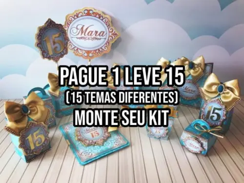 Arquivo de Corte 15 anos Tiiffany com Dourado STUDIO/PDF+14
