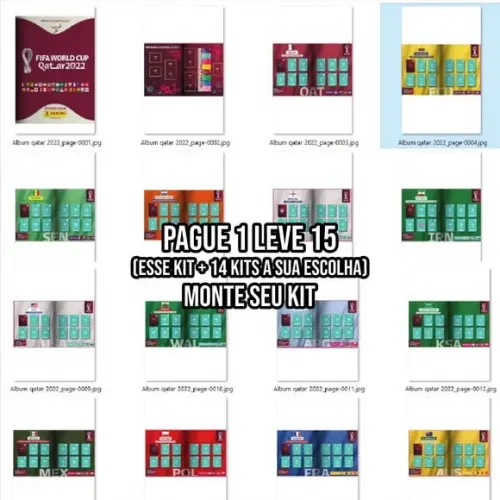 Arquivo de Corte Álbum Copa do Mundo 2022 Pdf/jpeg