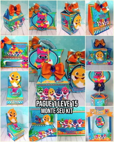 Arquivo de corte Baby shark PDF +14 ARQUIVOS