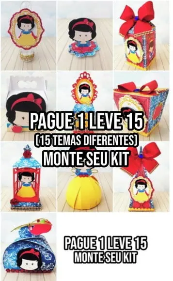 Arquivo de corte Branca de Neve Cute PDF +14 ARQUIVOS