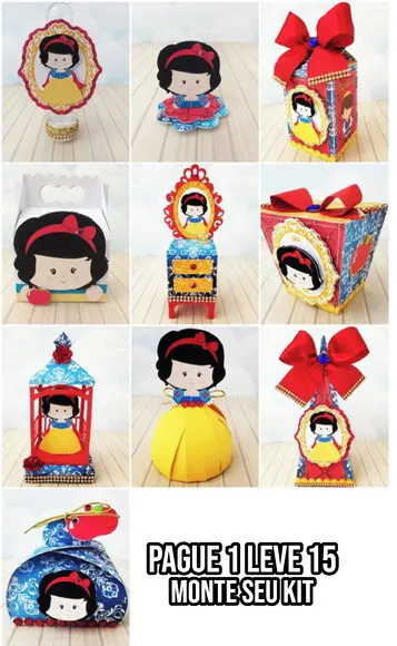 Arquivo de corte Branca de Neve Cute PDF +14 ARQUIVOS