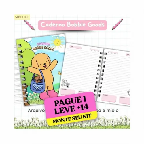 Arquivo de Corte Caderno Bobbie Goods