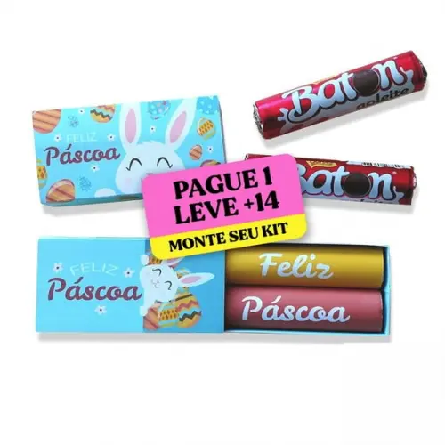 Arquivo de Corte Caixa 2 Batons Páscoa
