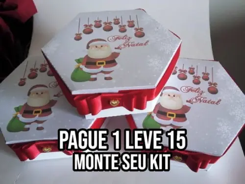 Arquivo de corte Caixa 6 doces Natal com berço STUDIO +14 AR