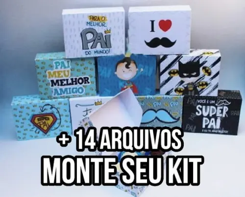 Arquivo de corte Caixa 6 doces dia dos pais PDF+14 ARQUIVOS