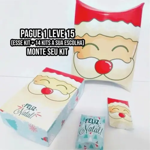 Arquivo de Corte Caixa Almofada Natal Silhouette