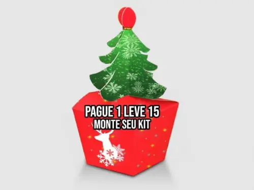Arquivo de Corte Caixa Árvore de Natal Studio +14 Arquivos