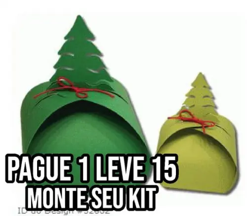 Arquivo de Corte Caixa Árvore de Natal 2 Studio+14 Arquivos