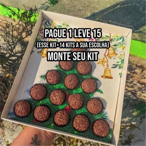 Arquivo de Corte Caixa Árvore de Natal para 15 e 19 Doces