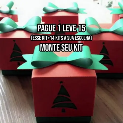 Arquivo de Corte Caixa Árvore de Natal 5 Silhouette