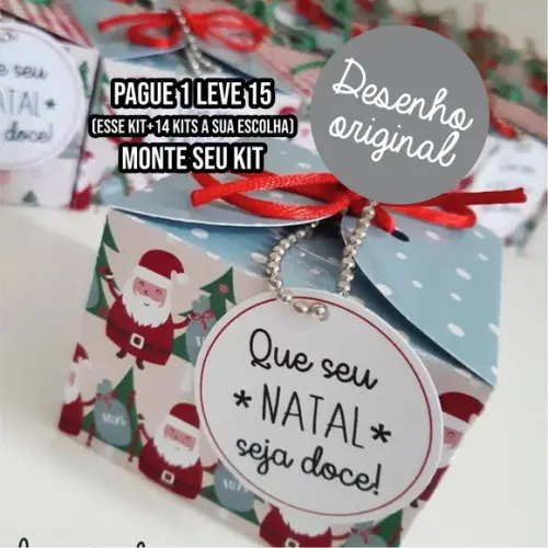 Arquivo de Corte Caixa Bombom Natal Silhouette Studio e pdf