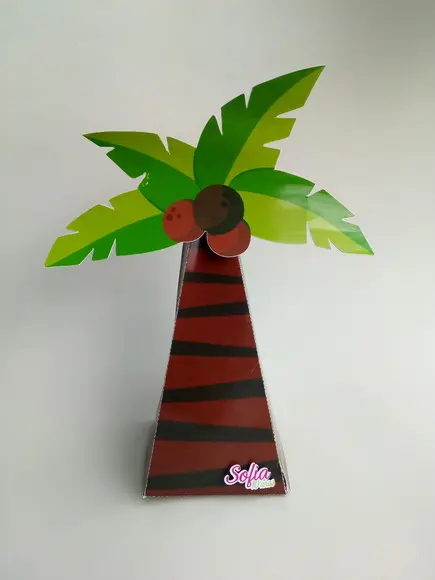 Arquivo de Corte Caixa Cone Coqueiro Silhouette Studio