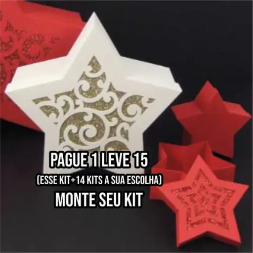 Arquivo de Corte Caixa Estrela Natal Silhouette Studio